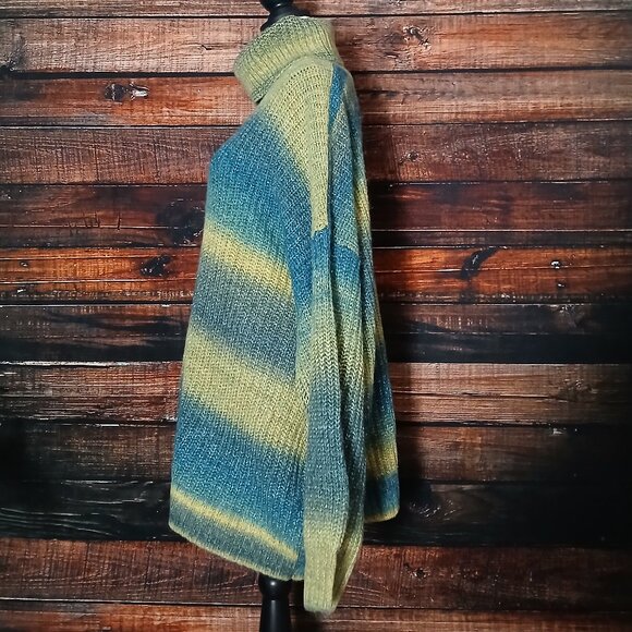 NWT Old Navy Sweater 4X Turtleneck Soft Ombre Space Dye Crochet Knit - Picture 7 of 10